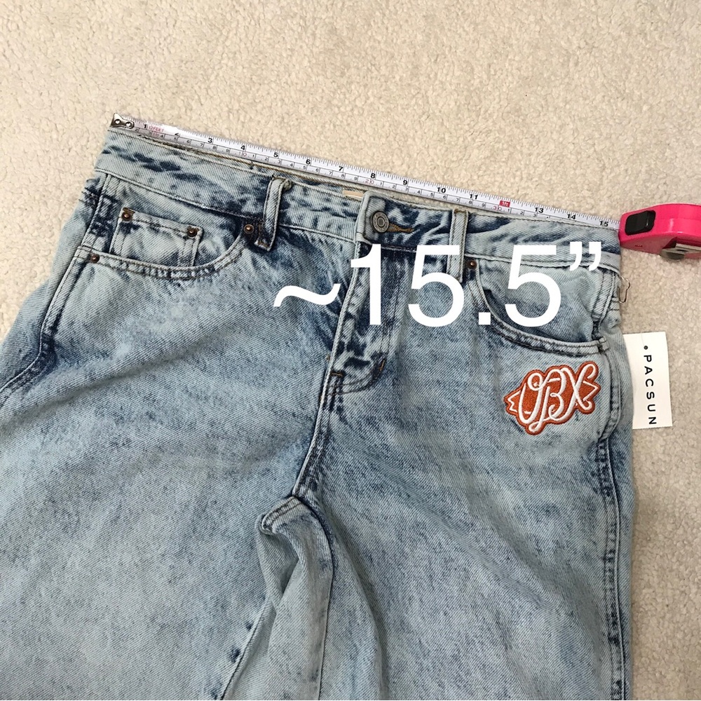 Pacsun Outer Banks Baggy Jeans Low Rise Blue Size 26 - Picture 10 of 16